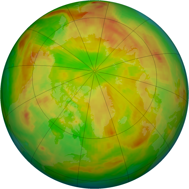 Arctic ozone map for 14 May 1986